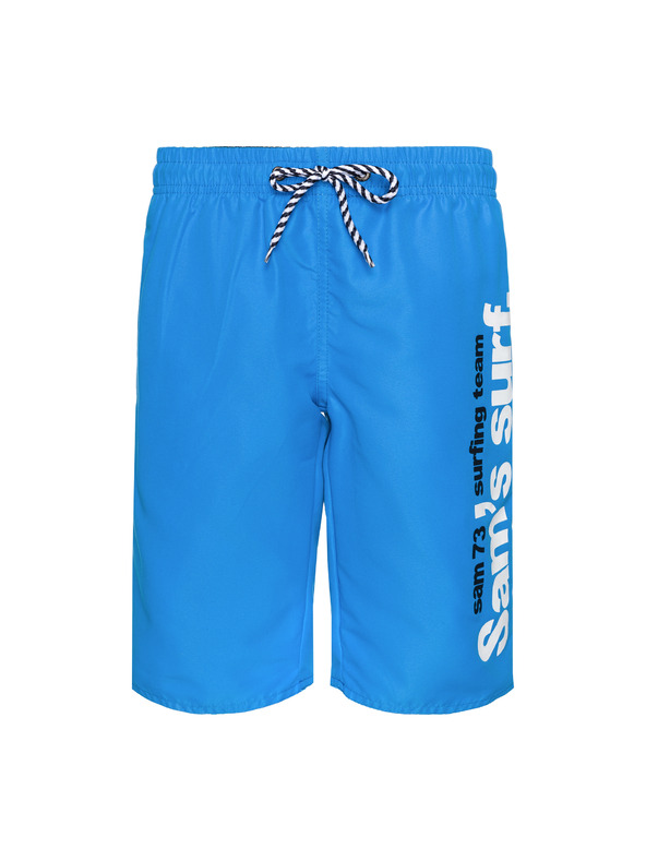 Sam 73 Modré klučičí plavky s potiskem SAM 73