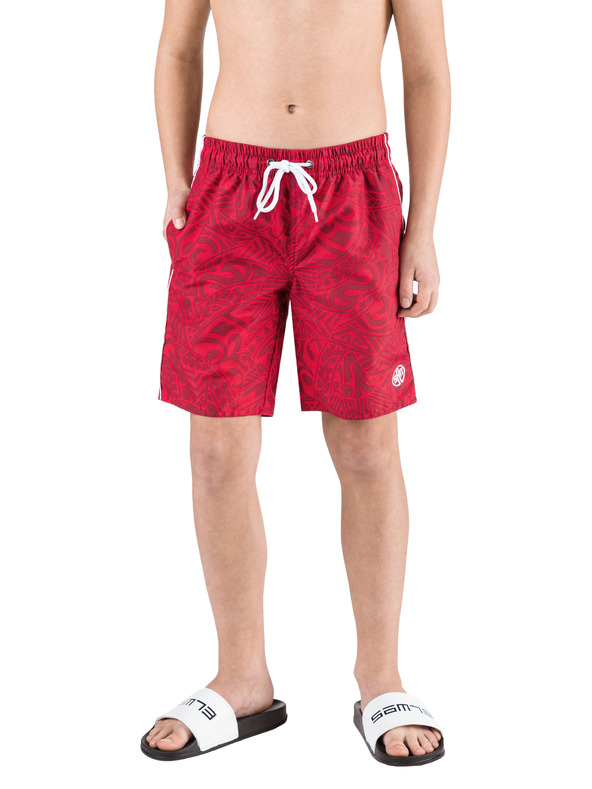 Sam 73 Červené klučičí vzorované plavky SAM 73