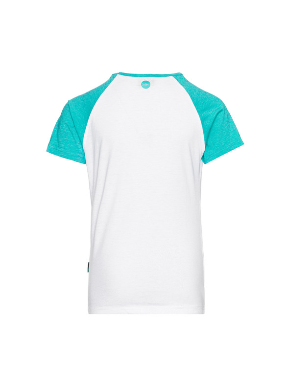 Sam 73 Zeleno-bílé holčičí tričko s potiskem SAM 73