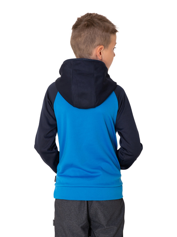 Sam 73 Černo-modrá klučičí mikina s potiskem a s kapucí SAM 73 Ian