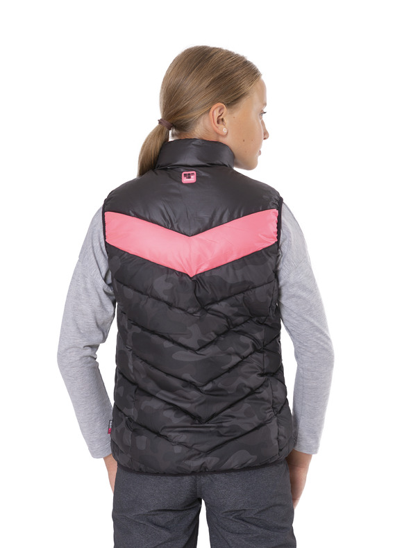 Sam 73 Růžovo-černá holčičí prošívaná army vesta SAM 73 Pauline