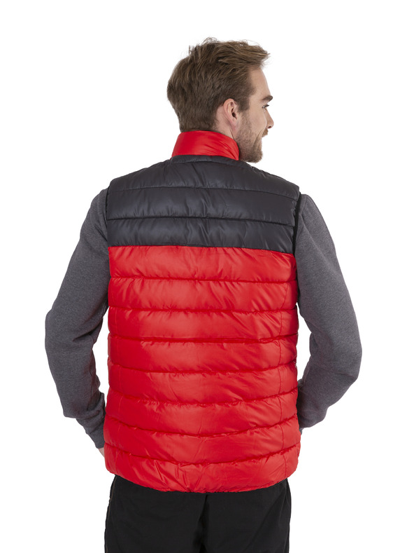 Sam 73 Černo-červená pánská prošívaná vesta SAM 73 Donald