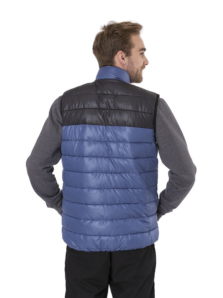 Sam 73 Černo-modrá pánská prošívaná vesta SAM 73 Donald