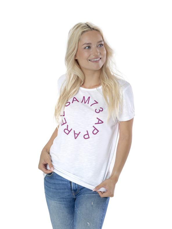 Sam 73 Bílé dámské tričko s potiskem SAM 73 Arias