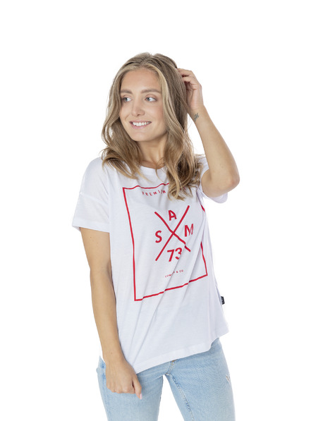 Sam 73 Bílé dámské tričko s potiskem SAM 73