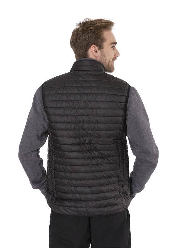 Sam 73 Tmavě šedá pánská prošívaná vesta Sam 73