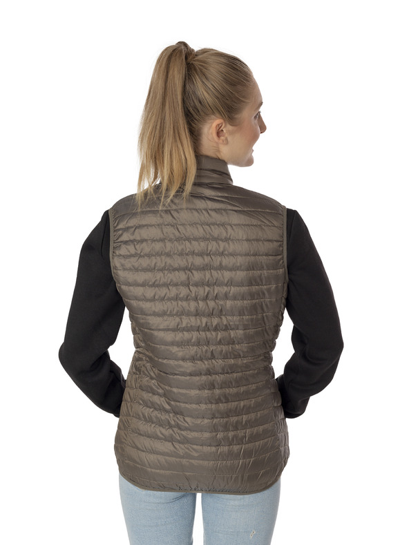 Sam 73 Hnědá dámská prošívaná vesta Sam 73