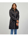 Sam 73 Černý dámský prošívaný kabát s kapucí Sam 73