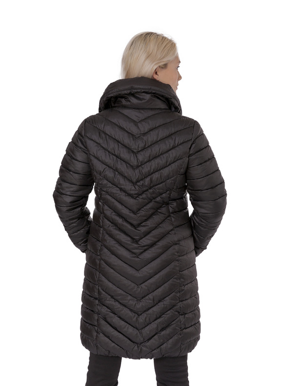 Sam 73 Tmavě šedý dámský prošívaný kabát Sam 73