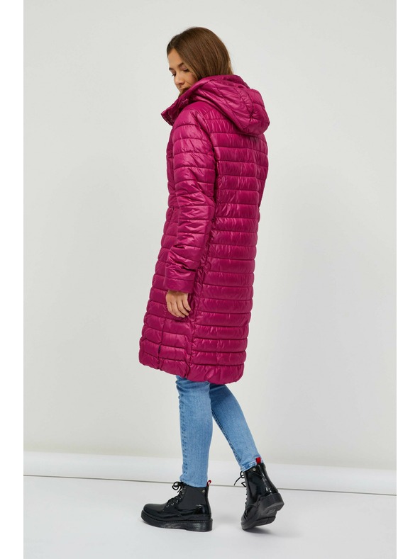Sam 73 Tmavě růžový dámský prošívaný kabát Sam 73