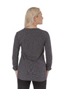 Sam 73 Tmavě šedé žíhané dámské tričko SAM 73