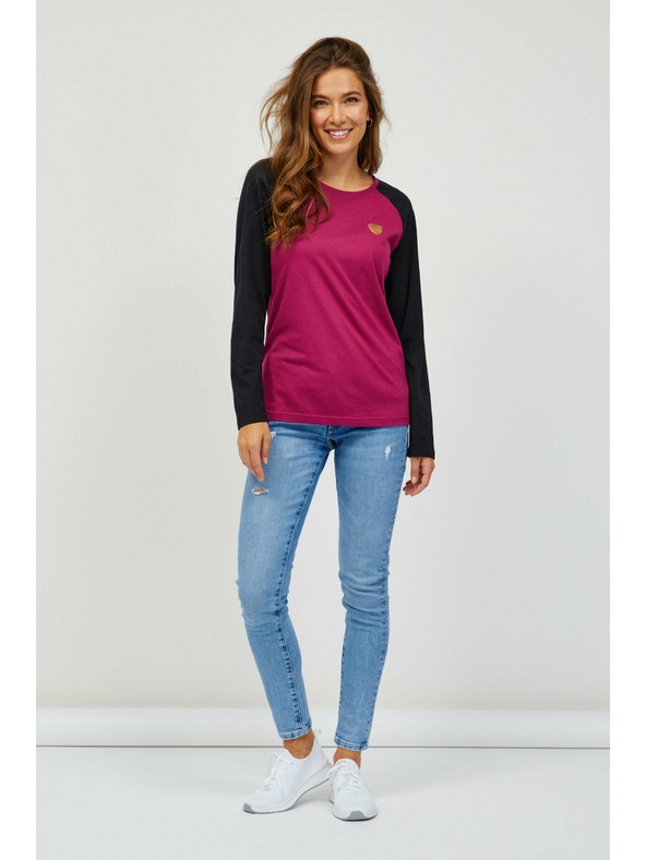 Sam 73 Černo-růžové dámské tričko Sam 73