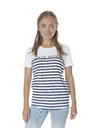 Sam 73 Modro-bílé dámské pruhované tričko SAM 73