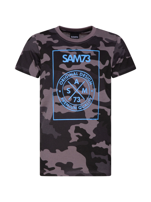 Sam 73 Šedé klučičí maskáčové tričko SAM 73