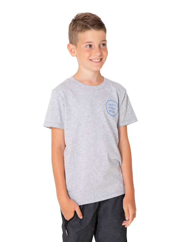 Sam 73 Světle šedé klučičí tričko  potiskem SAM 73