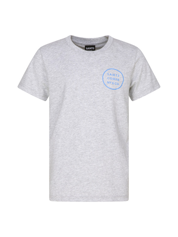 Sam 73 Světle šedé klučičí tričko  potiskem SAM 73