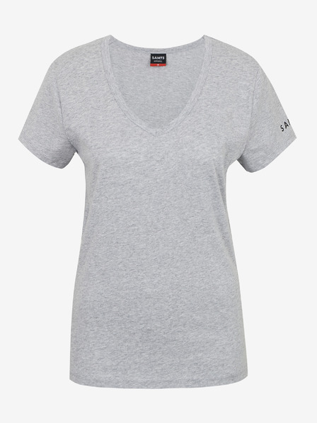 Sam 73 Světle šedé dámské žíhané tričko SAM 73 Una