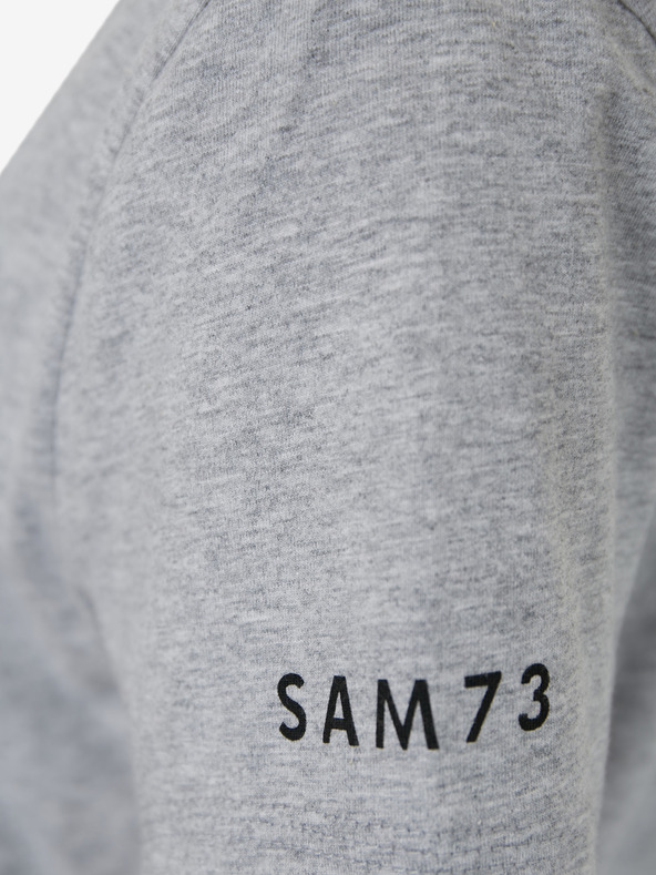 Sam 73 Světle šedé dámské žíhané tričko SAM 73 Una