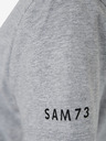 Sam 73 Světle šedé dámské žíhané tričko SAM 73 Una