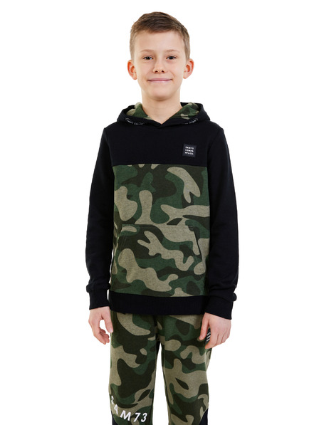 Sam 73 Černá klučičí vzorovaná mikina SAM 73 Danny