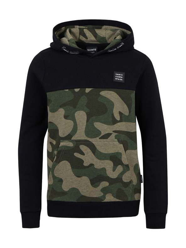 Sam 73 Černá klučičí vzorovaná mikina SAM 73 Danny