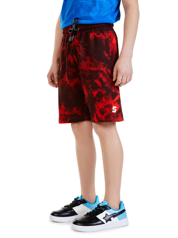 Sam 73 Červené chlapecké vzorované kraťasy SAM 73 Graham