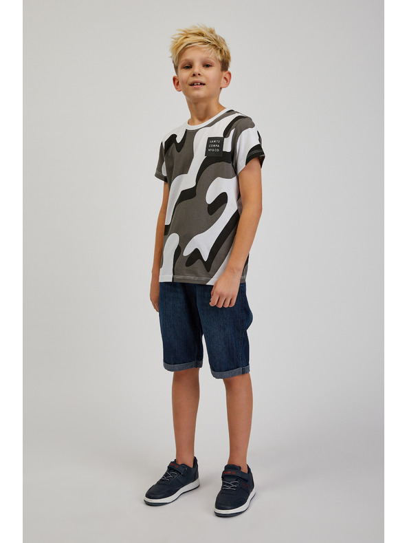 Sam 73 Šedé klučičí vzorované tričko  SAM 73 Oscar