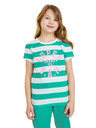 Sam 73 Bílo-zelené dětské pruhované tričko SAM 73 Siobhan