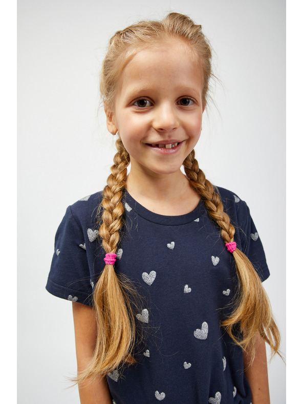 Sam 73 Tmavě modré dívčí vzorované šaty SAM 73 Welo