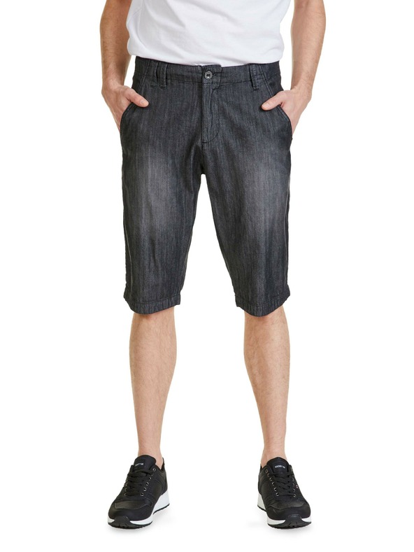 Sam 73 Černé pánské džínové kraťasy SAM 73 Kieran