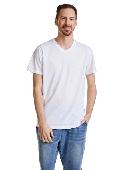 Sam 73 Bílé pánské tričko SAM 73 Leonard