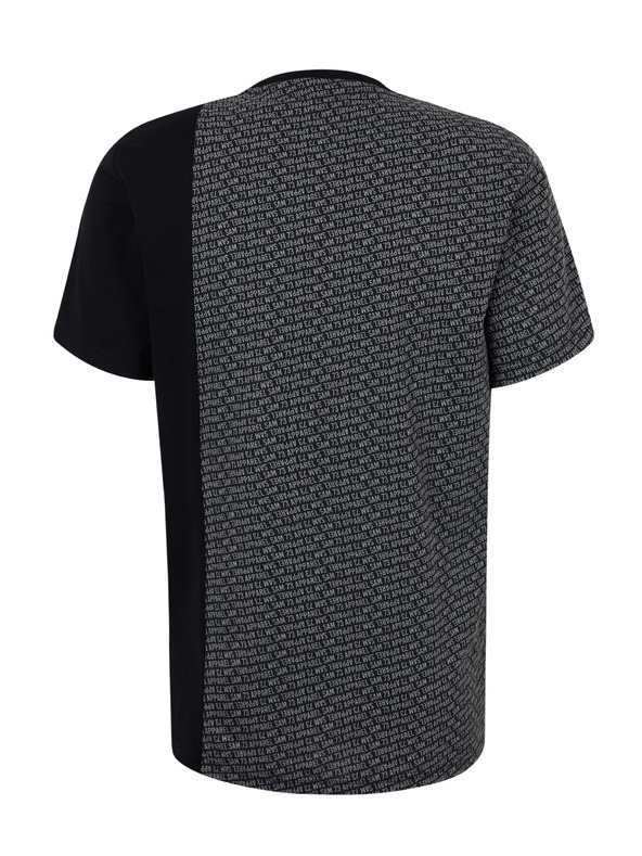 Sam 73 Černé pánské vzorované tričko SAM 73 Paul