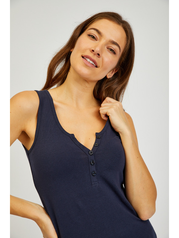 Sam 73 Tmavě modré dámské basic tílko SAM 73 India