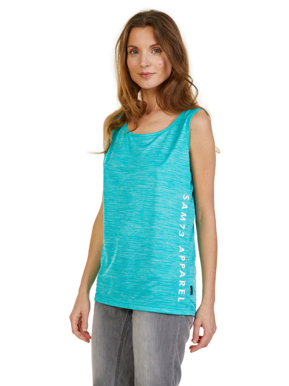 Sam 73 Tyrkysové dámské žíhané tílko SAM 73 Manita