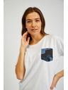Sam 73 Bílé dámské tričko s kapsičkou SAM 73 Marie