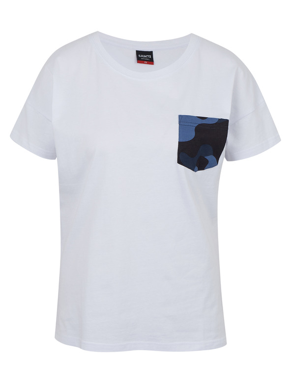 Sam 73 Bílé dámské tričko s kapsičkou SAM 73 Marie