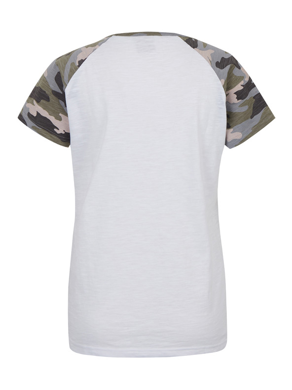 Sam 73 Bílé dámské vzorované tričko SAM 73 Rose