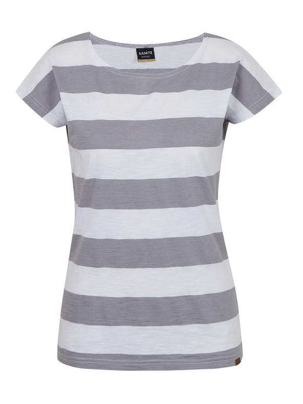 Sam 73 Bílo-šedé dámské pruhované tričko SAM 73 Elspeth
