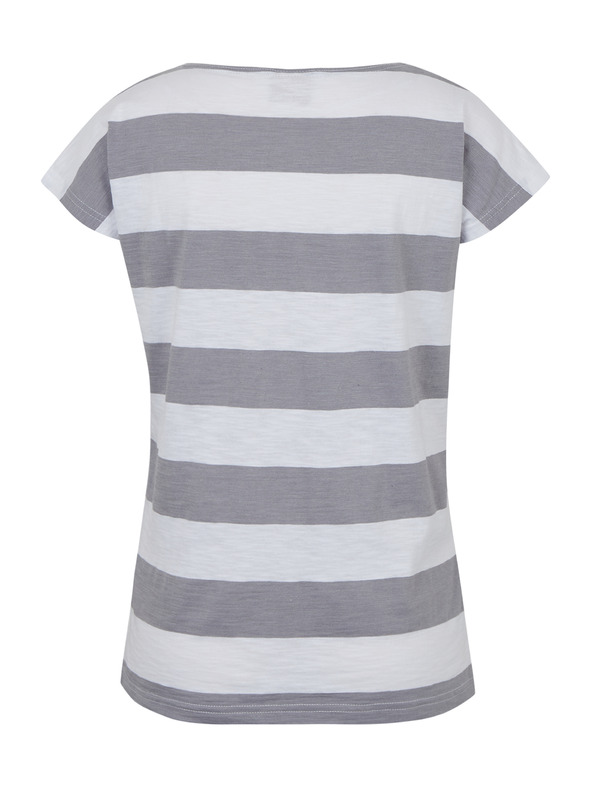 Sam 73 Bílo-šedé dámské pruhované tričko SAM 73 Elspeth