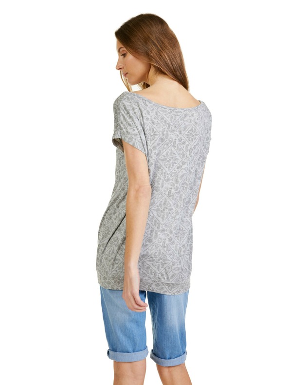 Sam 73 Světle šedé dámské vzorované tričko SAM 73 Cindy
