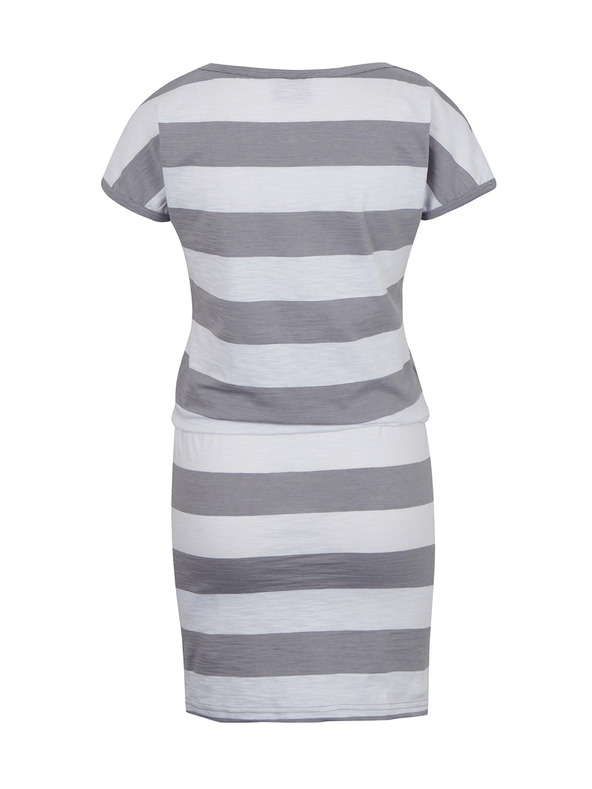 Sam 73 Bílo-šedé dámské pruhované krátké šaty SAM 73 Matilda