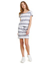 Sam 73 Bílo-šedé dámské pruhované krátké šaty SAM 73 Matilda
