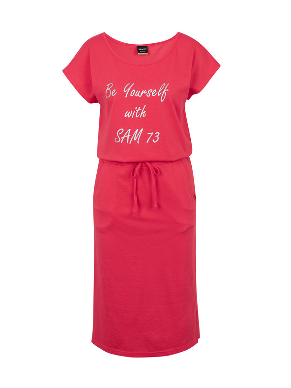 Sam 73 Tmavě růžové dámské midišaty SAM 73 Natalie