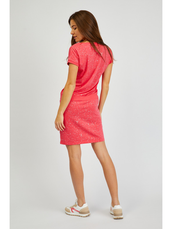 Sam 73 Tmavě růžové dámské vzorované šaty SAM 73 Nika