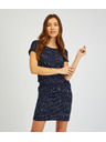 Sam 73 Tmavě modré dámské vzorované šaty SAM 73 Nika
