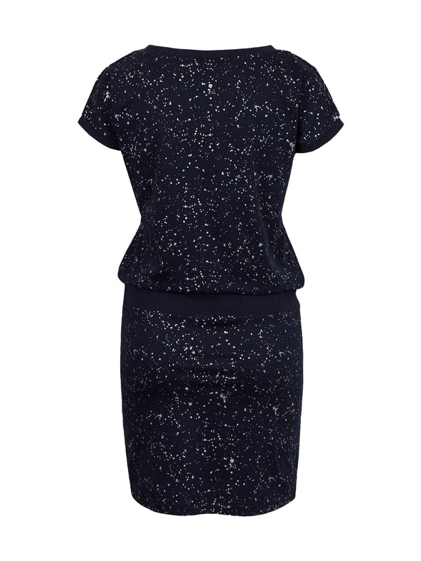 Sam 73 Tmavě modré dámské vzorované šaty SAM 73 Nika