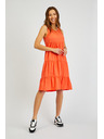 Sam 73 Oranžové dámské letní šaty s volánem SAM 73 Chantal