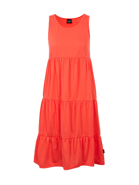 Sam 73 Oranžové dámské letní šaty s volánem SAM 73 Chantal