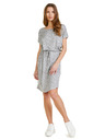 Sam 73 Světle šedé dámské vzorované šaty SAM 73 Odette