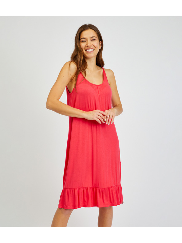 Sam 73 Tmavě růžové dámské šaty na ramínka SAM 73 Alla